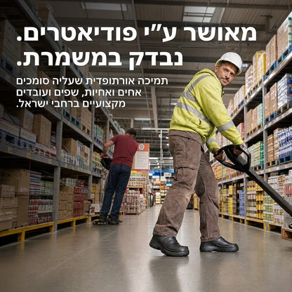 נעלי עבודה אורטופדיות הקלה על כאבים